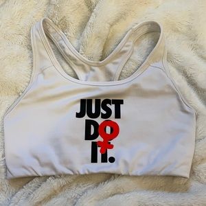 White Nike Sports Bra